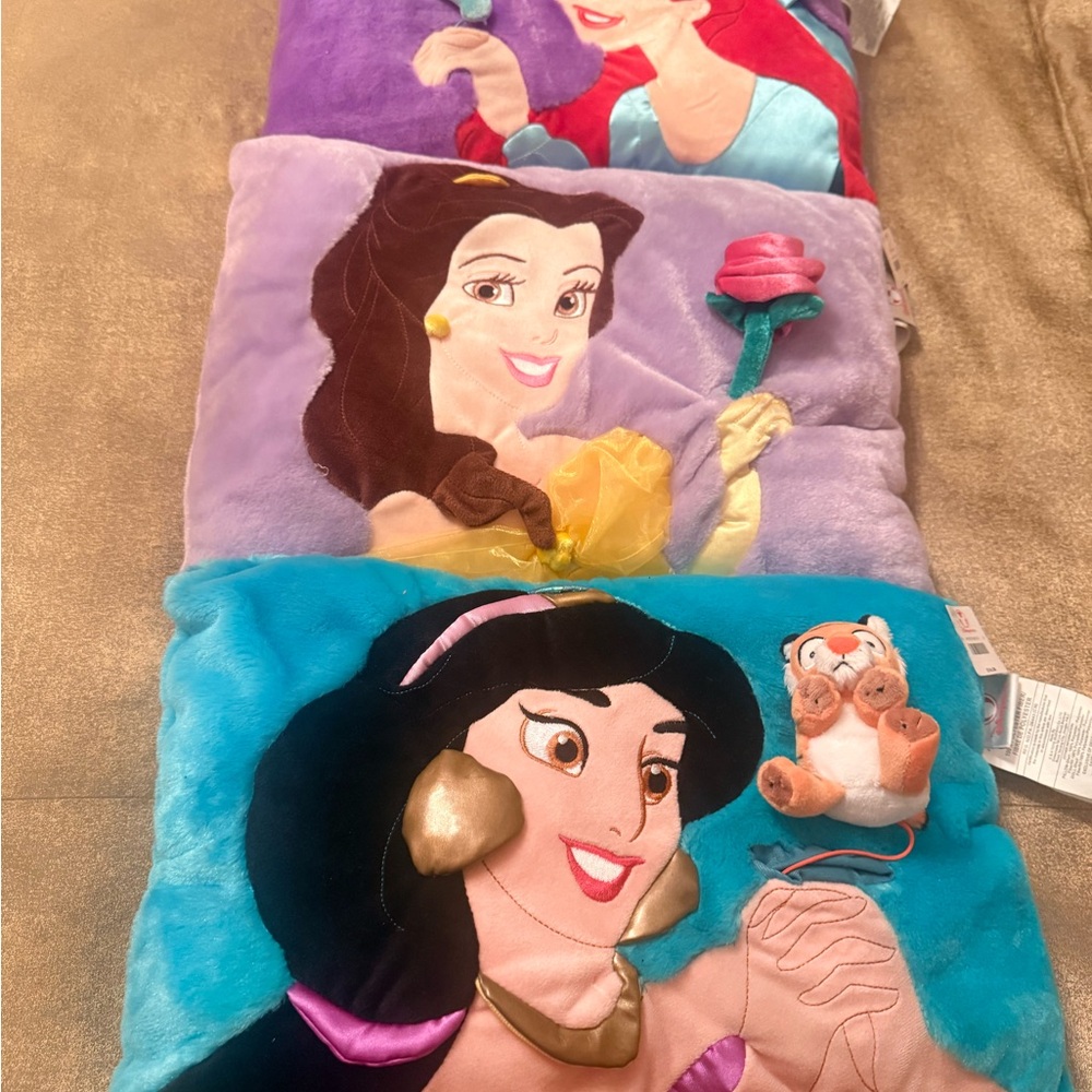Disney Princess Pillows - Purple, Blue, Gold NEW! price tags still on!